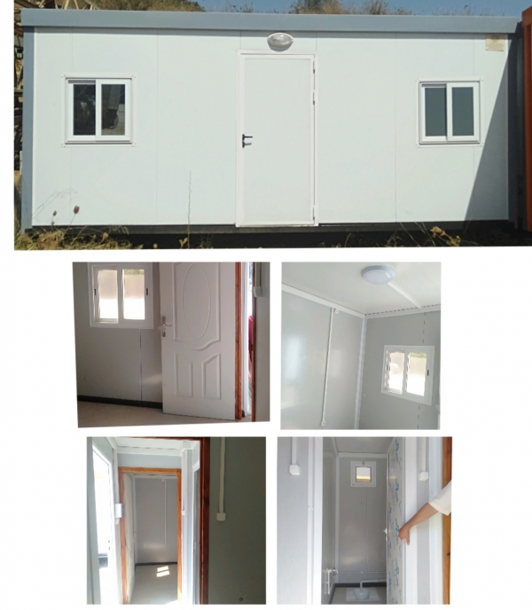 02 CHAMBRES + SANITAIRE (06x03)m EN PANNEAUX SANDWICH
